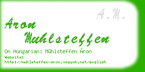 aron muhlsteffen business card