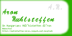 aron muhlsteffen business card